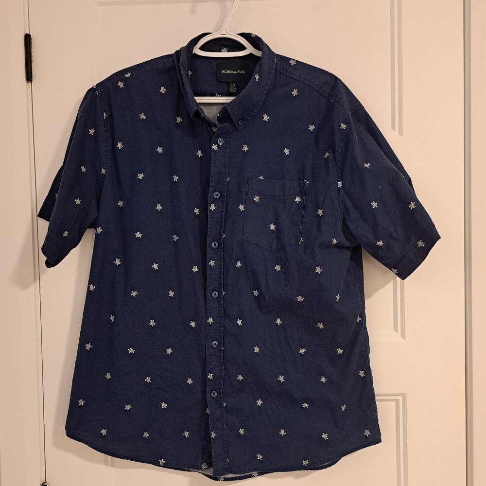 Blue patterned shirt
